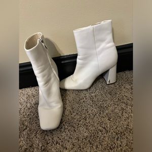 Women’s white booties